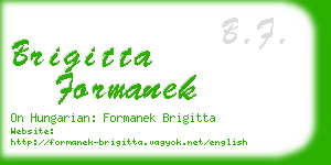 brigitta formanek business card